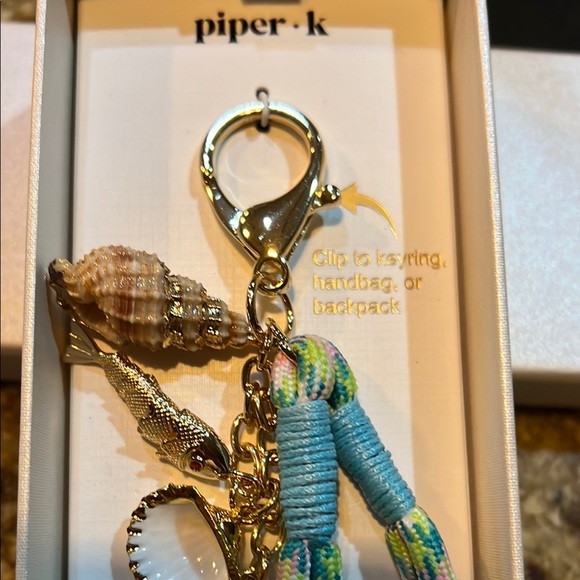 ✨Piper K Starfish Bag Charm / Key Chain 🐠🌊🐚🩵 - Picture 4 of 6